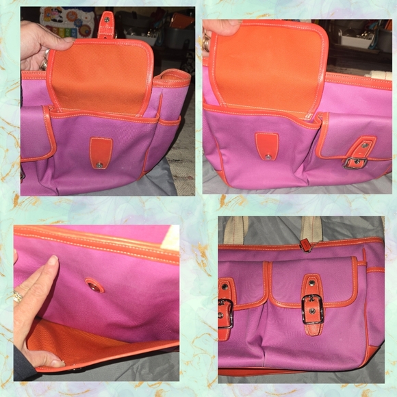 ❤️Coach Purse Orange & Purple - Picture 6 of 15
